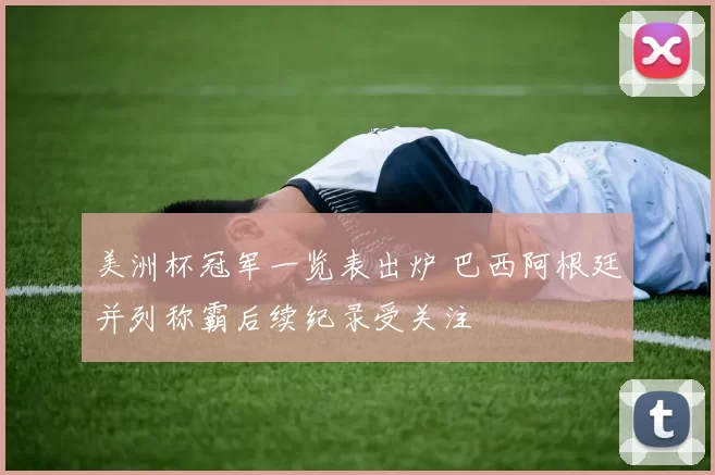 美洲杯冠军一览表出炉 巴西阿根廷并列称霸后续纪录受关注